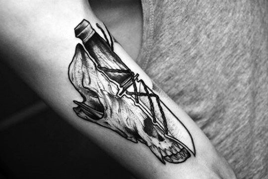 Wolf Skull Tattoo