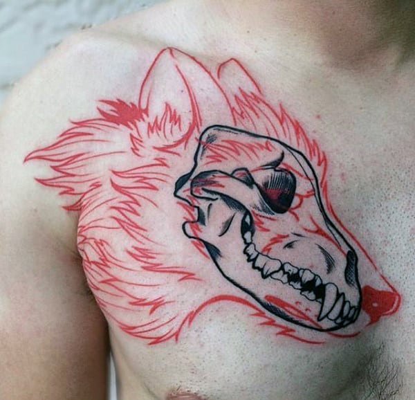 Wolf Skull Tattoo