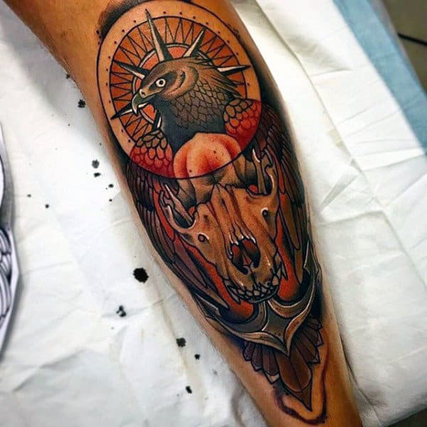 Wolf Skull Tattoo