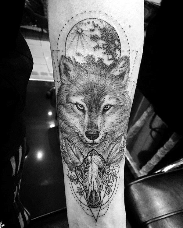 Wolf Skull Tattoo