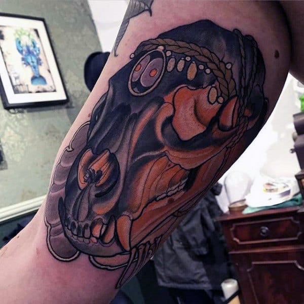 Wolf Skull Tattoo