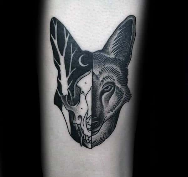 Wolf Skull Tattoo