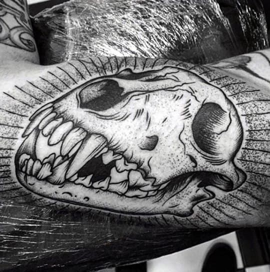 Wolf Skull Tattoo