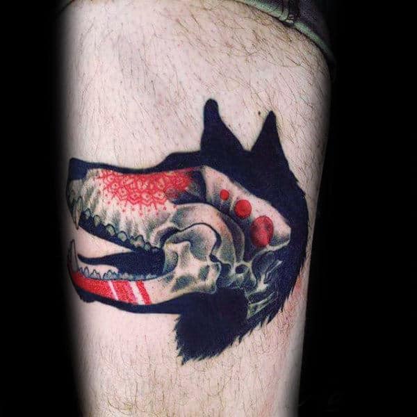 Wolf Skull Tattoo