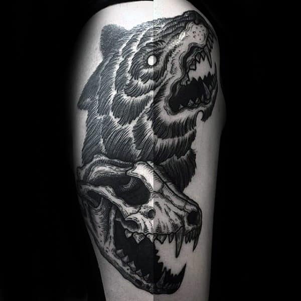 Wolf Skull Tattoo