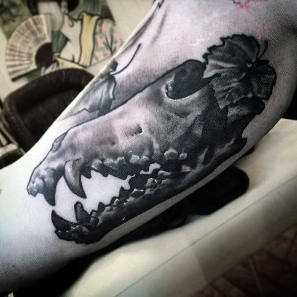 Wolf Skull Tattoo