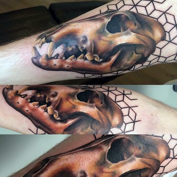 Wolf Skull Tattoo