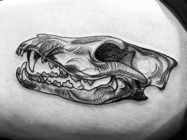 Wolf Skull Tattoo