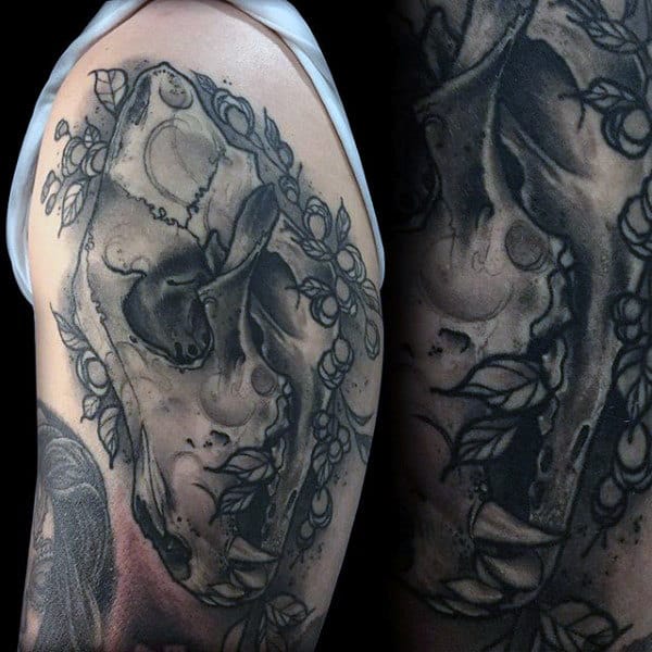 Wolf Skull Tattoo