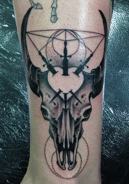 Bull Skull Tattoo