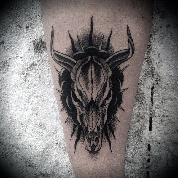 Bull Skull Tattoo