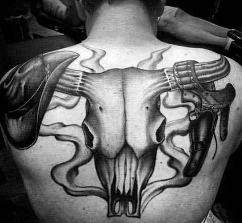 Bull Skull Tattoo