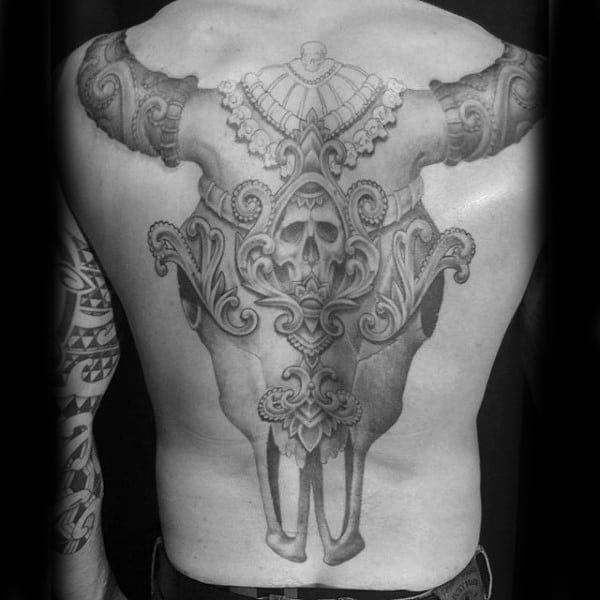 Bull Skull Tattoo