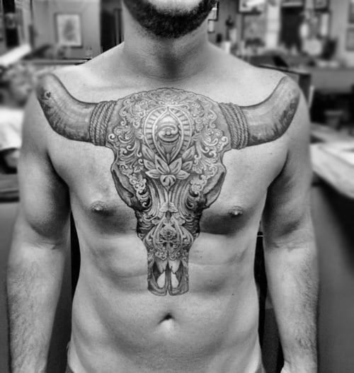 Bull Skull Tattoo