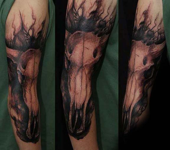 Bull Skull Tattoo