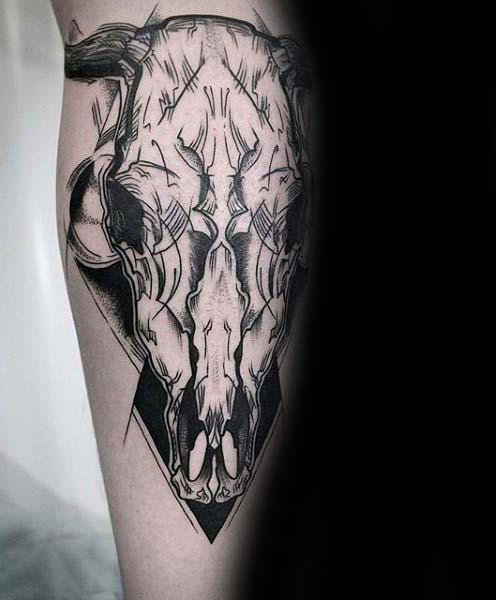 Bull Skull Tattoo