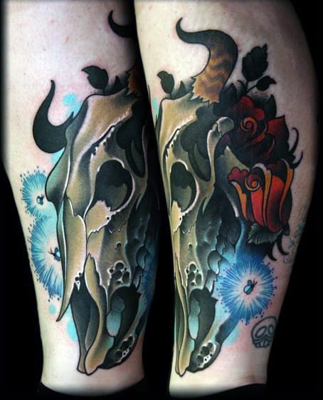 Bull Skull Tattoo