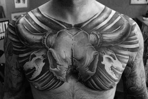 Bull Skull Tattoo