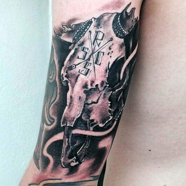 Bull Skull Tattoo