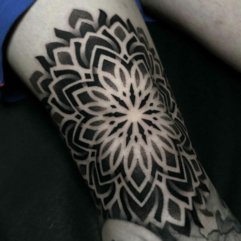 Beautiful geometric mandala tattoo design