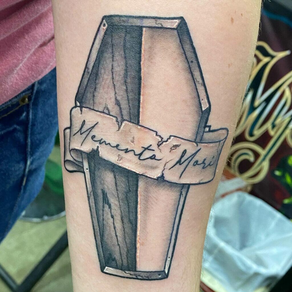 Unus Annus Coffin Art Tattoo