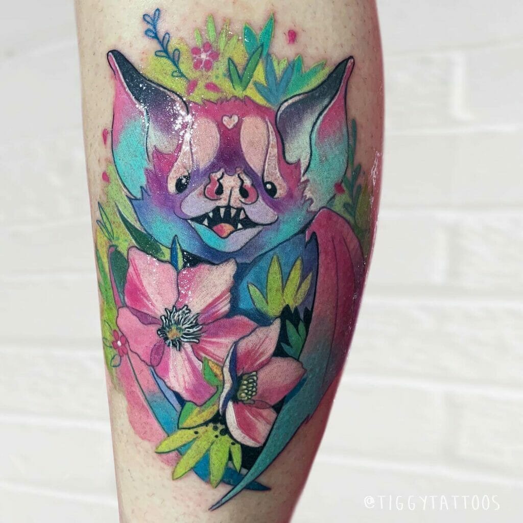 Pastel Wildlife Tattoo Sleeve
