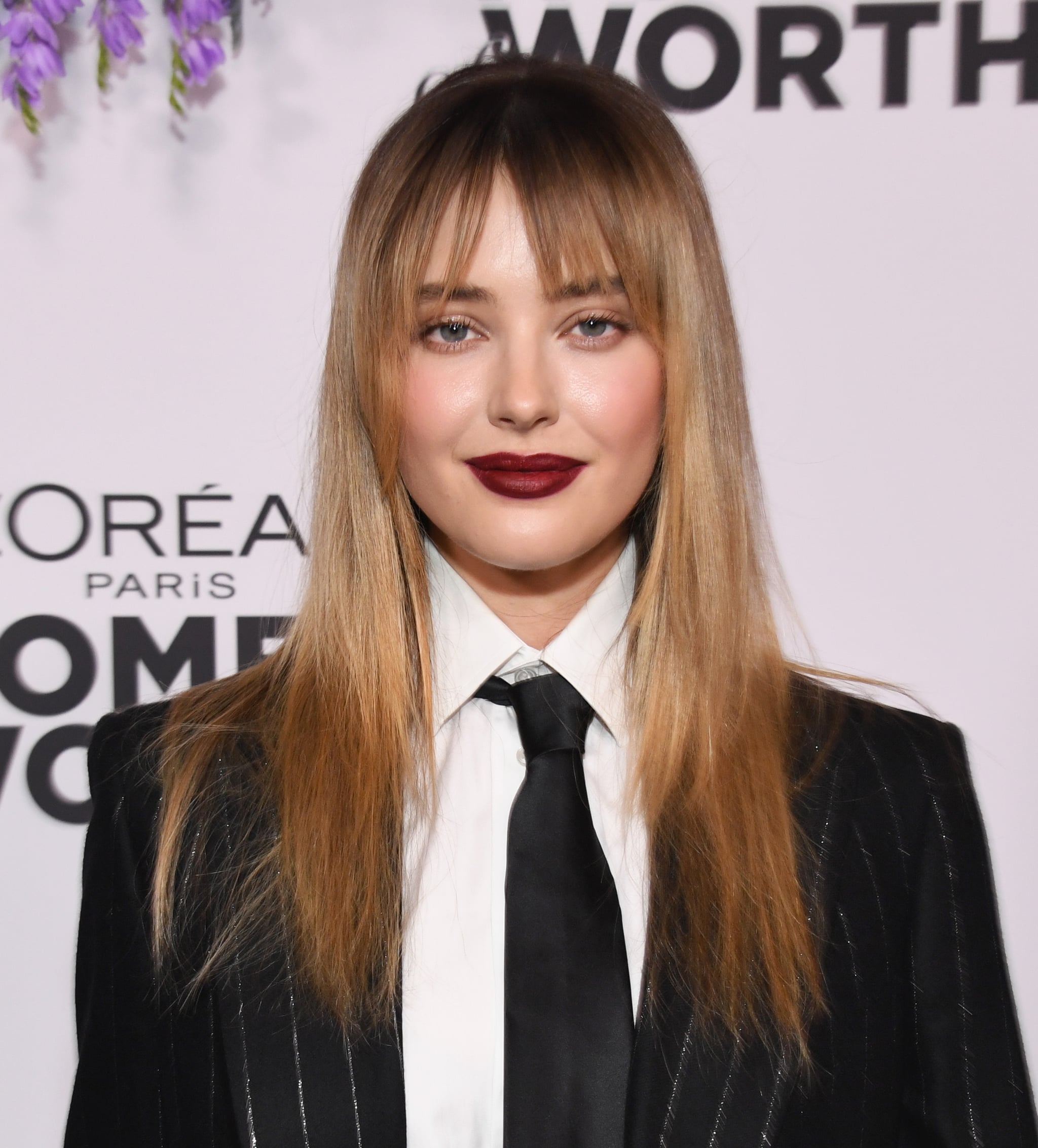 LOS ANGELES, CALIFORNIA - DECEMBER 01: Katherine Langford attends L'Oréal Paris' Women Of Worth Celebration at Ebell Club Los Angeles on December 01, 2022 in Los Angeles, California.  (Photo by Jon Kopaloff/Getty Images)