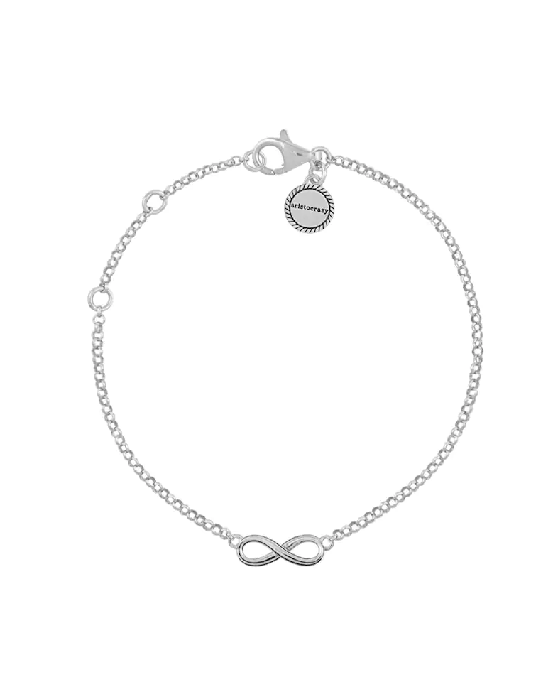 Infinity collection silver bracelet