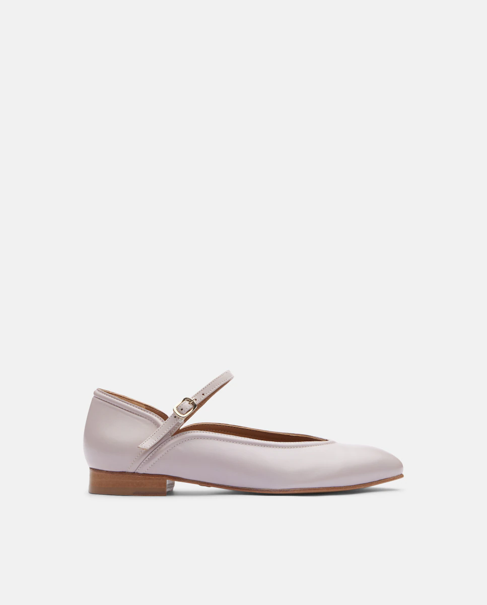 Nude leather Mary Janes from Lotusse