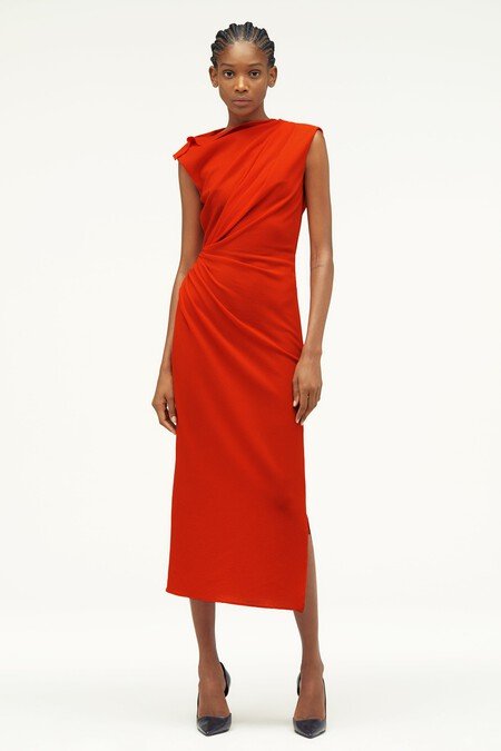 Orange Dress Queen Letizia Zara 03
