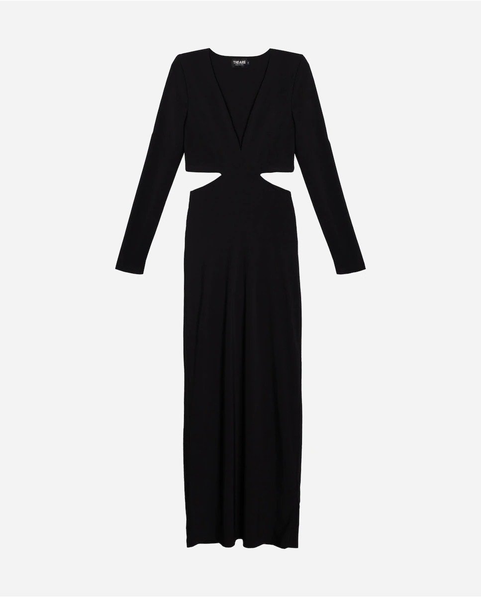 The-Are Cut-out midi dress with long sleeves