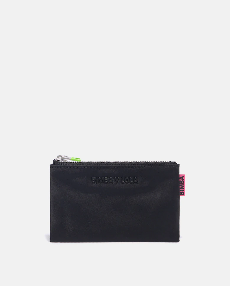Rectangular black nylon purse by Bimba y Lola