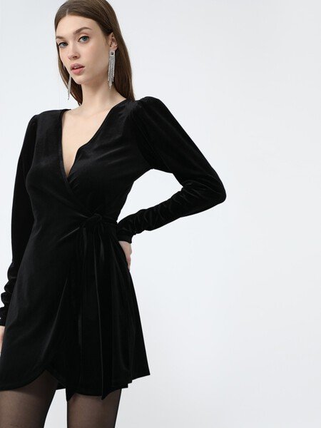 Velvet Wrap Dress