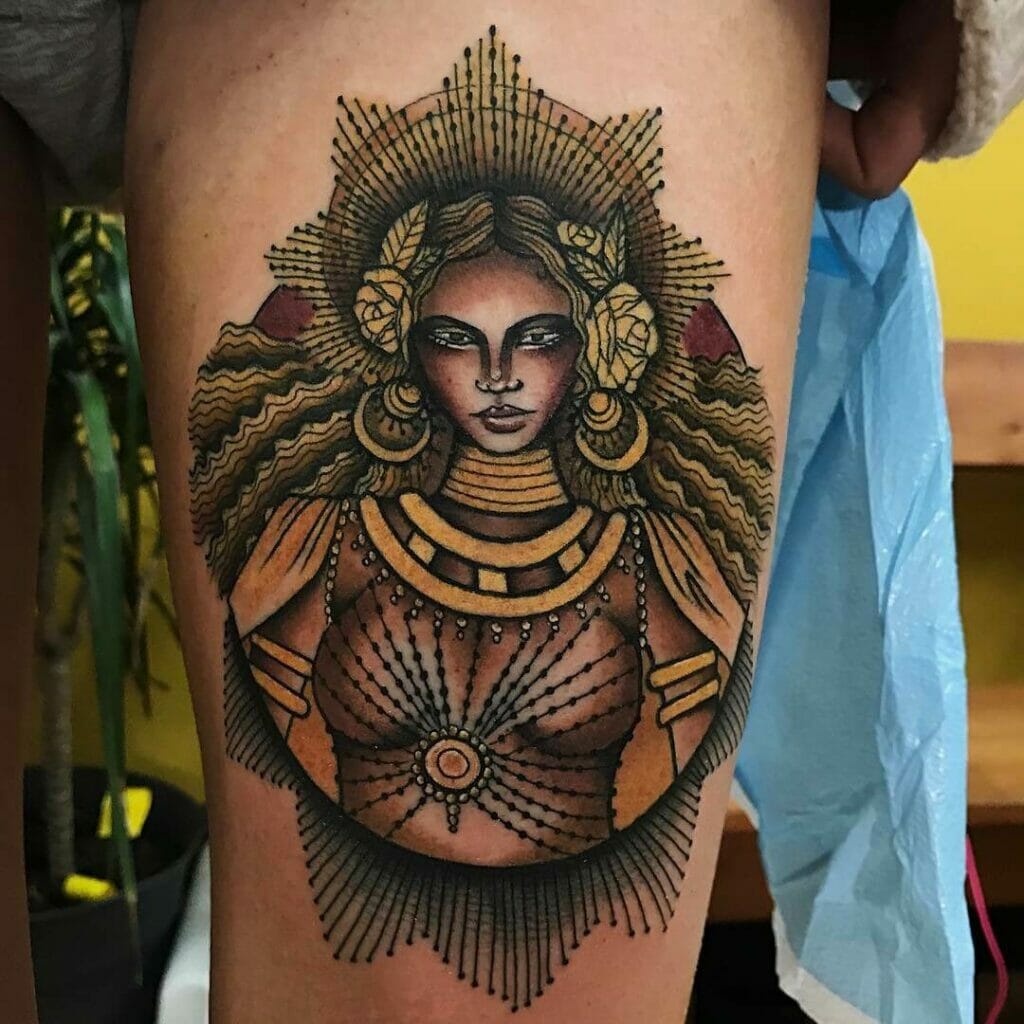 Mother nature black goddess tattoo ideas