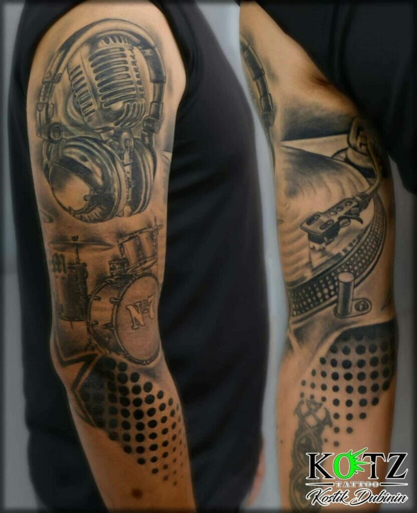 Headphone tattoos for men