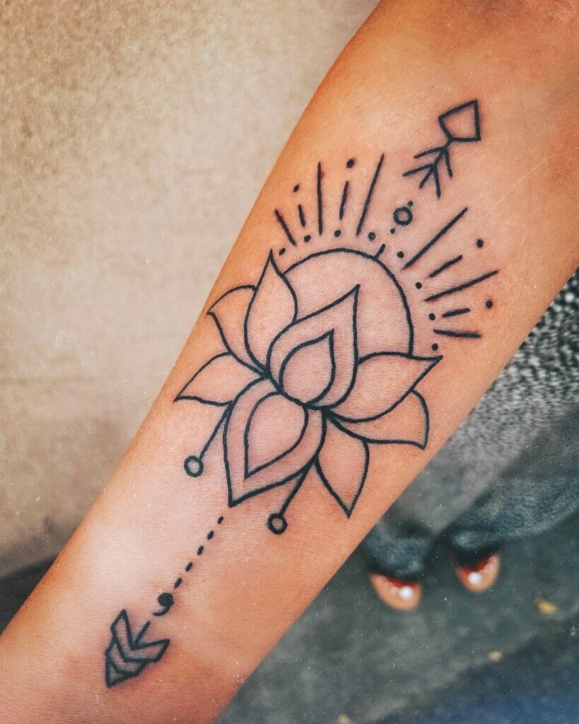Handgelenk Mandala Lotus Blume Tattoo