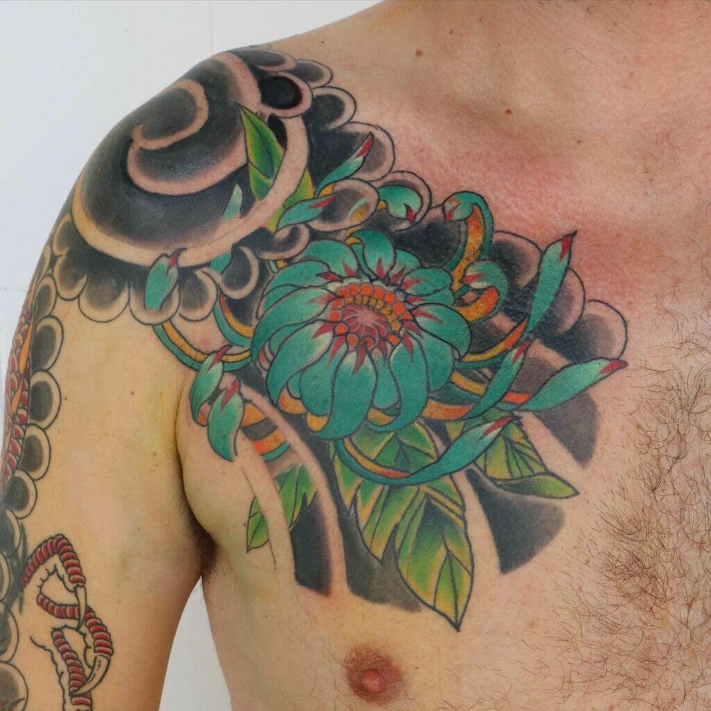 Japanese floral tattoo
