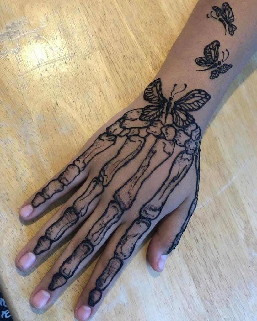 Unique butterfly henna tattoos