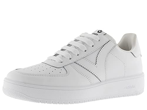 victoria Flat VICTORIA Basket Madrid Leather Monochrome 1258200-WOMEN for Woman White 39