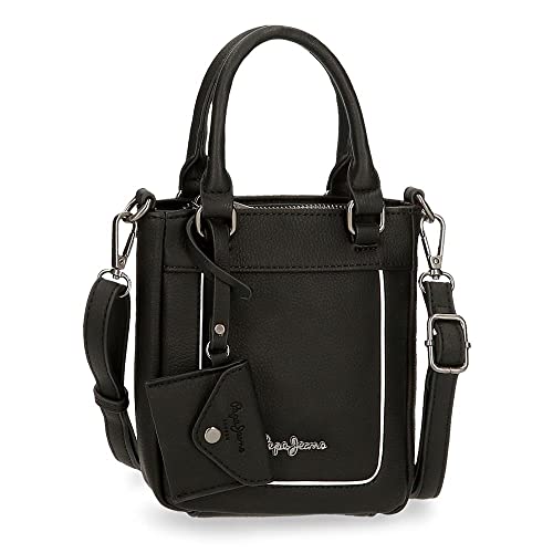 Pepe Jeans Jeny, Women's Luggage Messenger Bag, Black, 15x17.5x5 Cms