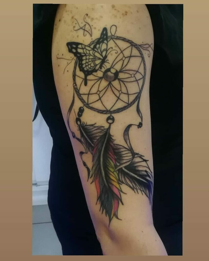 Simple dream catcher tattoo designs