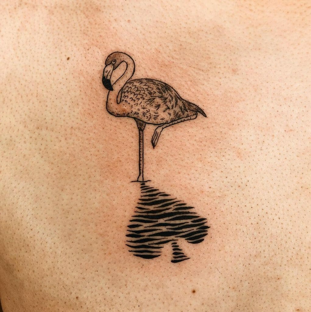 Ace flamingo tattoo