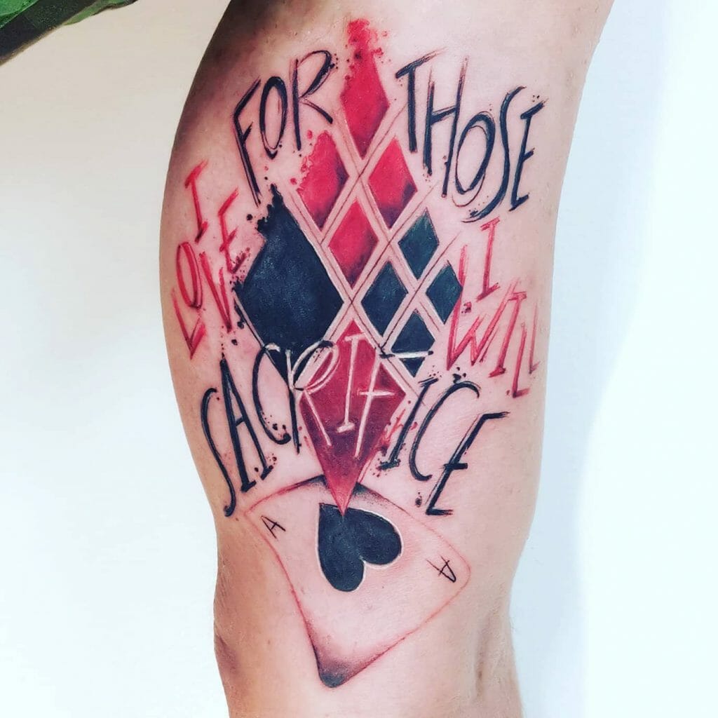 Ace Tattoo mit einem Opferzitat