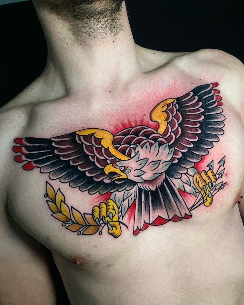 Amerikanische traditionelle Adler-Tattoos