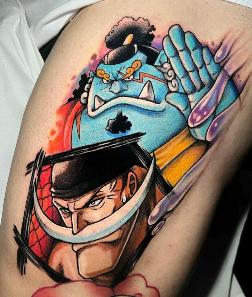 White beard and Jinbei tattoo