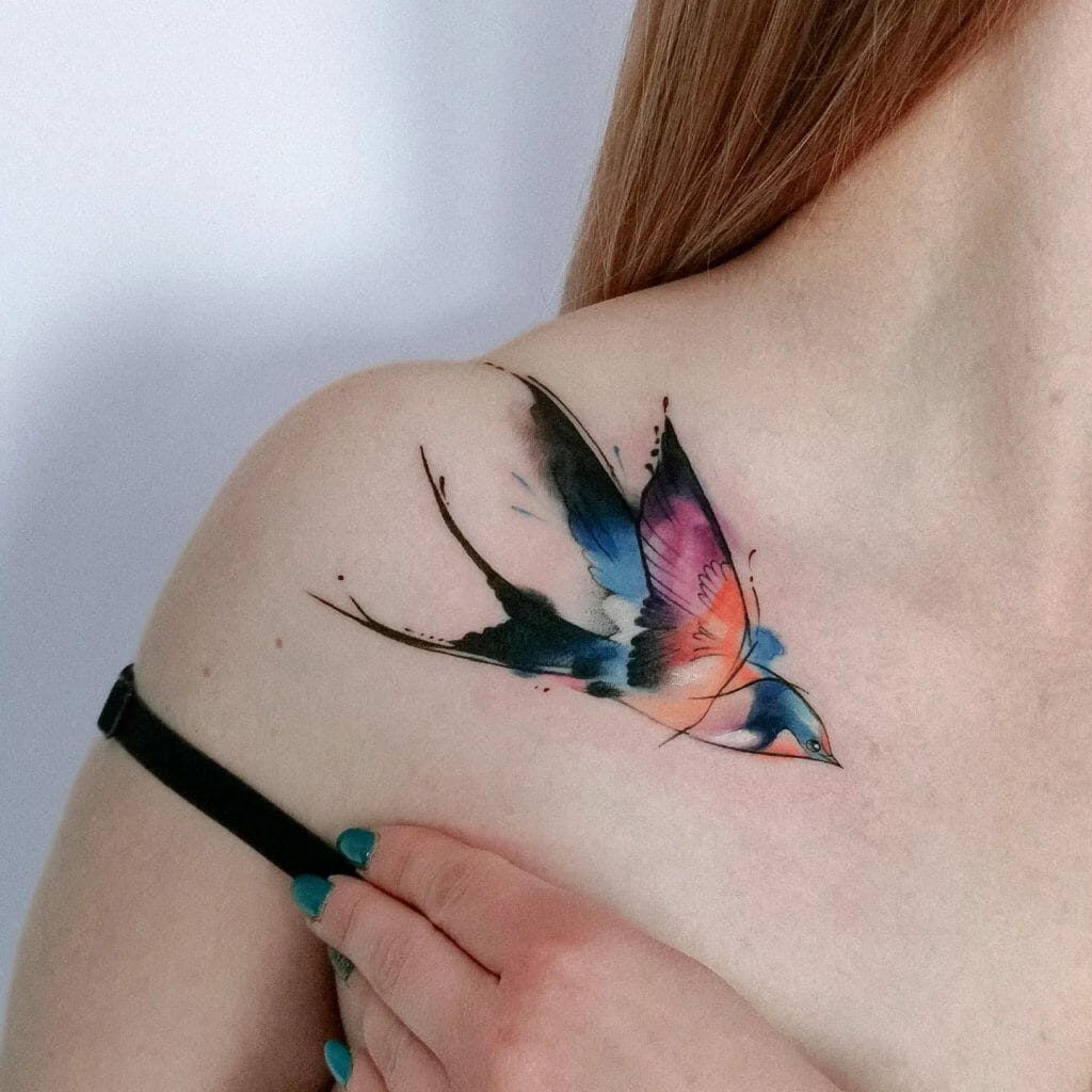 Artistic Swallow Tattoo ideas