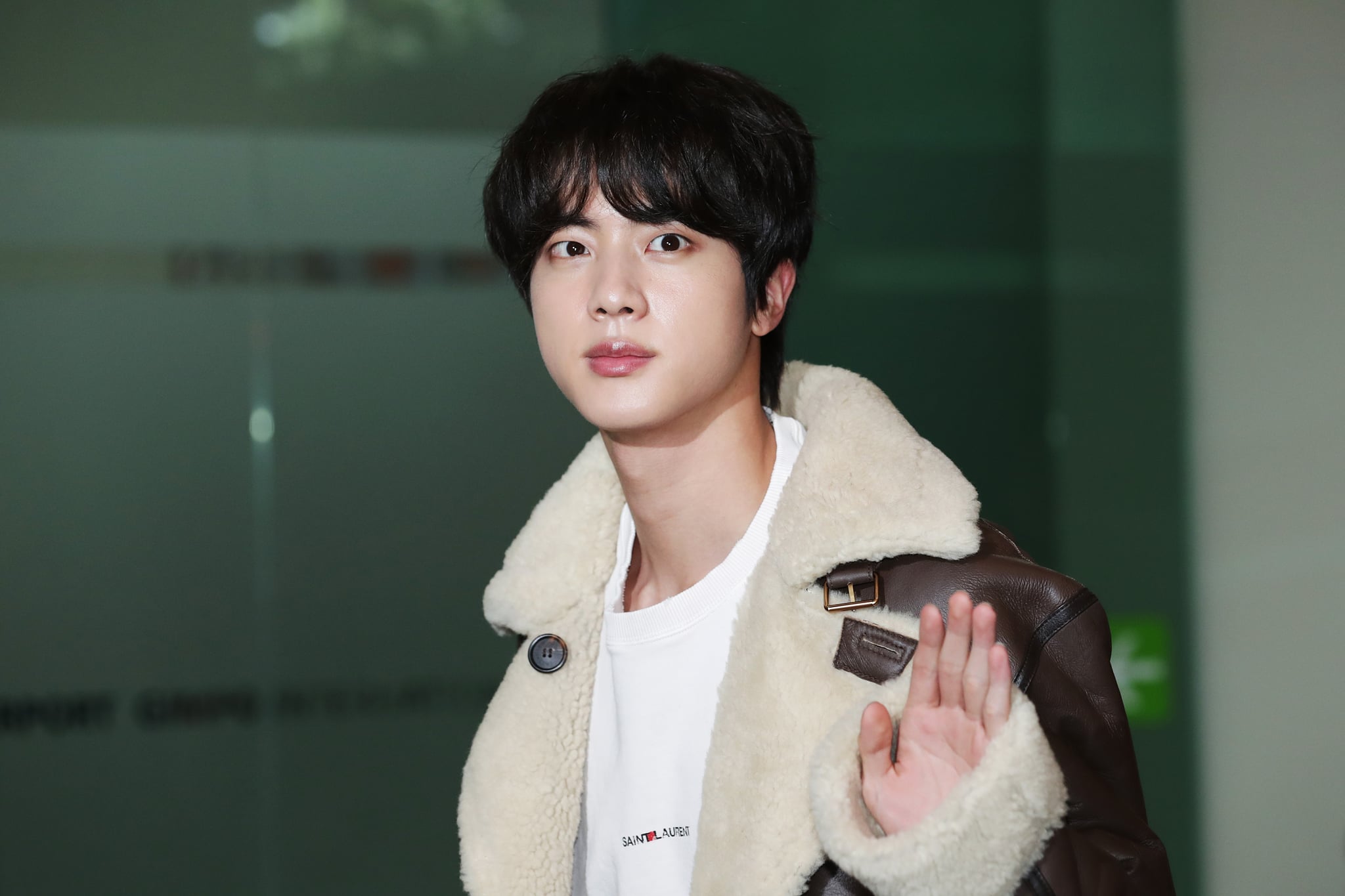 SEOUL, SOUTH KOREA - NOVEMBER 21: Jin of boy band BTS is seen departing Gimpo International Airport on November 21, 2019 in Seoul, South Korea.  (Photo by Han Myung-Gu/GC Images)