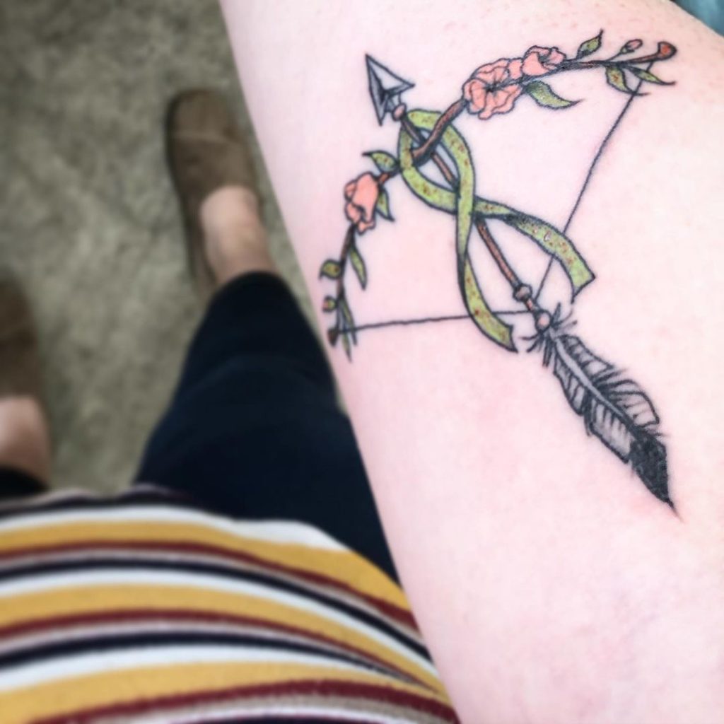 Bow and Arrow Cancer Survivor Tattoo