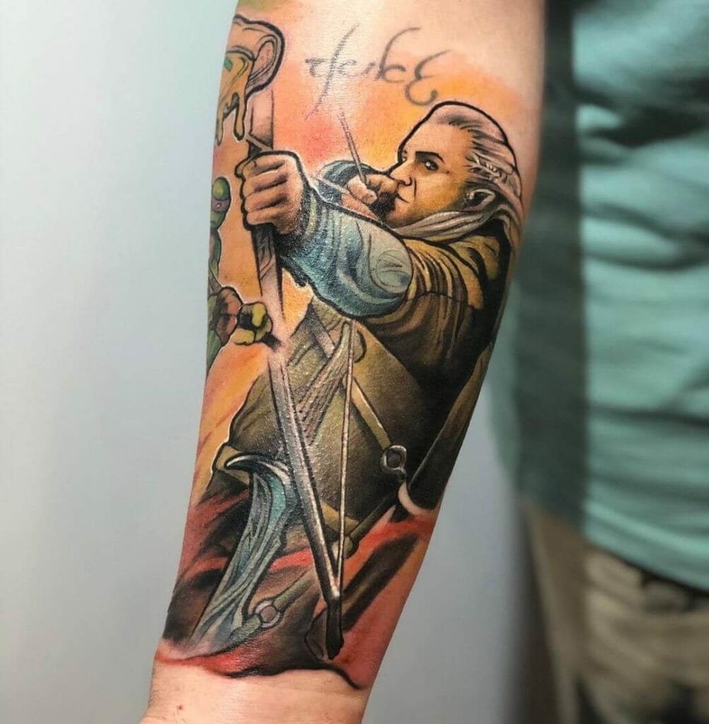 Colorful and vibrant archer tattoos