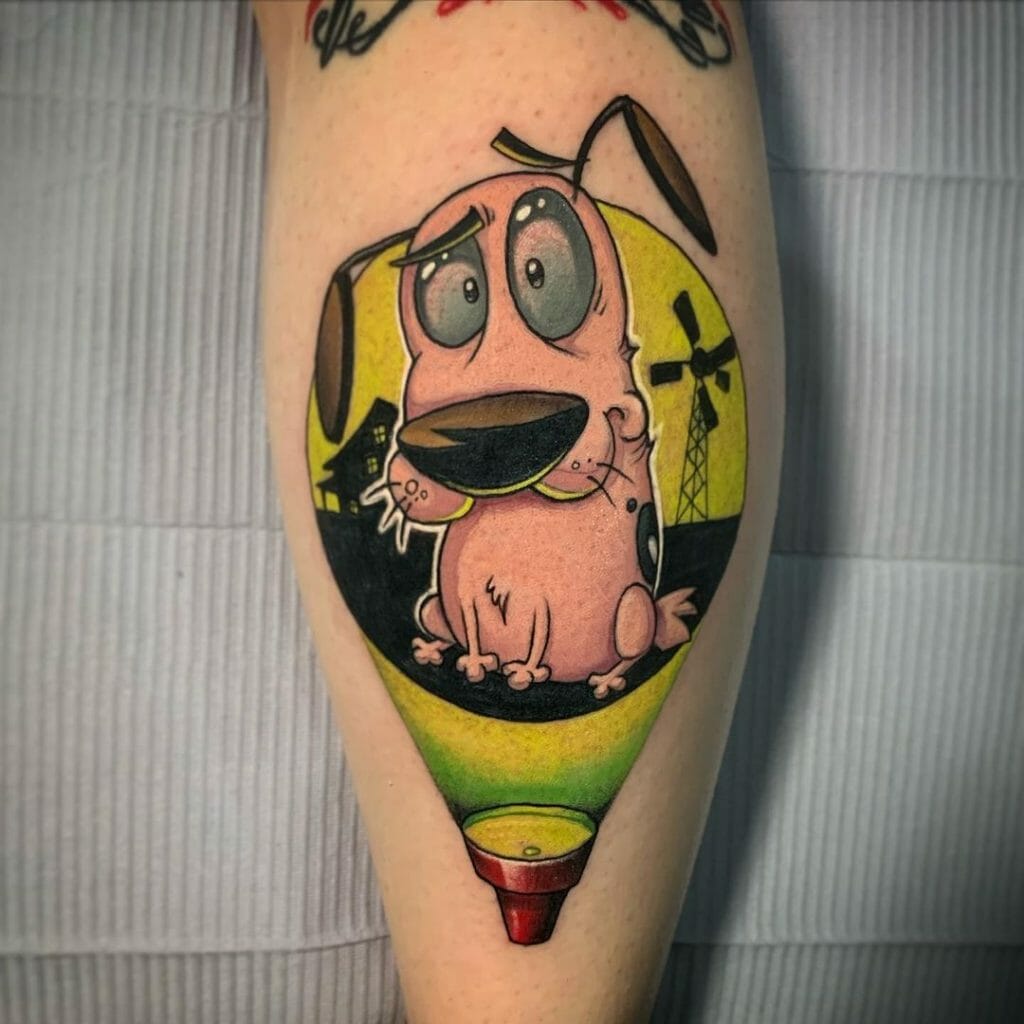 Courage the cowardly dog ​​tattoo